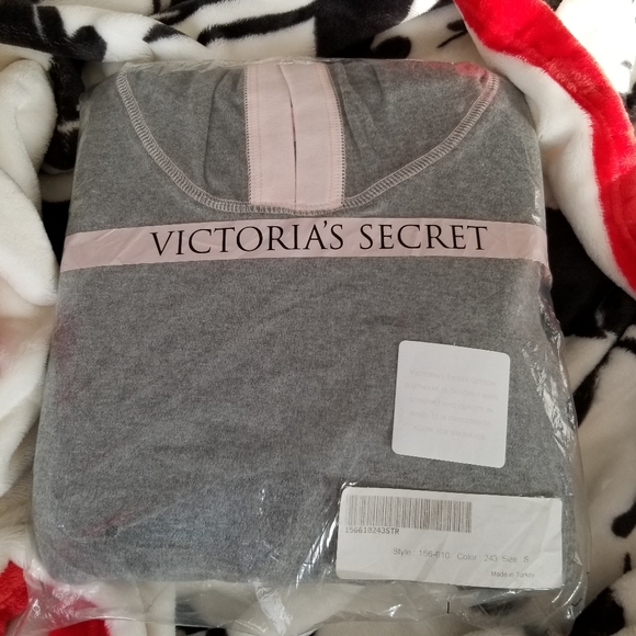 Victoria's Secret 2 piece PJ set grey/pink size small - Picture 1 of 8